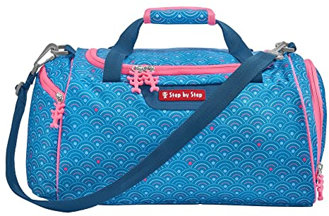 Step by Step Sporttasche „Dolphin Pippa“, mit Nasswäschefach, Abnehmbarer Tragegurt, Verstellbarer Schultergurt, ab der 1. Klasse, 13L, blau