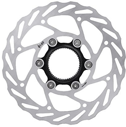 140mm 160mm 180mm Bike Center Lock Bremsscheibe Edelstahl Centerlock Bremsscheibe Rennrad Fahrrad BMX MTB Rotoren (Color : 140mm Silver)