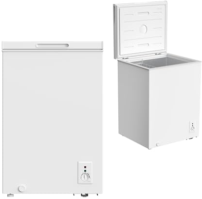 YUNA FROSTER 100 Gefriertruhe | DUAL Modus | mit Drahtkorb | Kühlen und Gefrieren | 4 Sterne Gefrierfach (weiß)