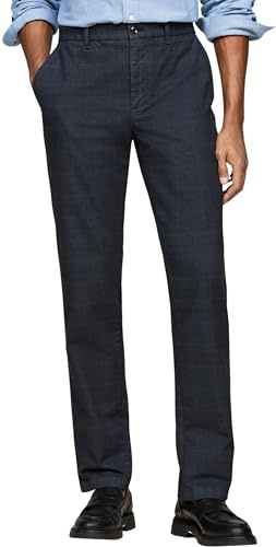 Tommy Hilfiger Uomo Pantaloni Chino Denton Straight Fit, Blu (Desert Sky), 29W/32L