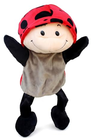 LOMTRATS Tier-Handpuppen für Kinder, Kleinkind, inklusive Wolf, Tiger, Löwe, Affe mit Beinen, perfekt für Geschichtenerzählen, Unterricht, Vorschule, Geburtstagsgeschenke, B-marienkäfer