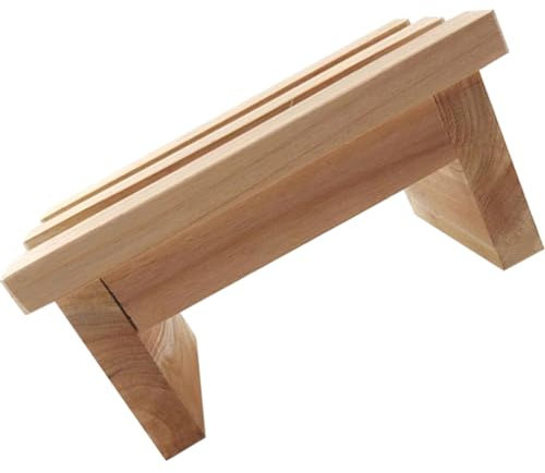 Angoily Step Stool, Wooden Toilet Stool Squat for Adults, Comfortable Sitting Step Riser for High Beds for Car, Bedside, Office, Shower, Stairs