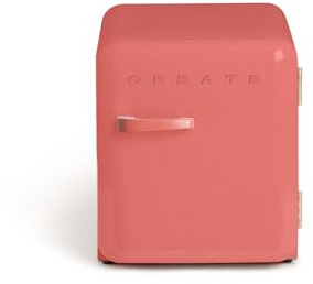 CREATE / RETRO FRIDGE 50 TERRACOTA/Réfrigérateur brique poignée brique/ 85W, minibar, une étagère, design rétro, 50 cm, deux étagères, capacité de 48L, basse consommation, 50x44x49,8 cm