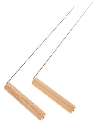 BESTonZON 2pièces Bâtons De Radiesthésie Cuivre avec Poignée Bois Outils De Divination pour Détection Eau Chasse Aux Et Exploration Souterraine