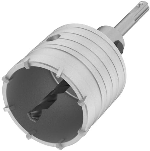 Hollow Drill Bit with 110mm SDS Plus Adapter and Centering Drill Bit Lightweight 68mm/2.68inch Hole Saw Hollow Core Drill Bit
