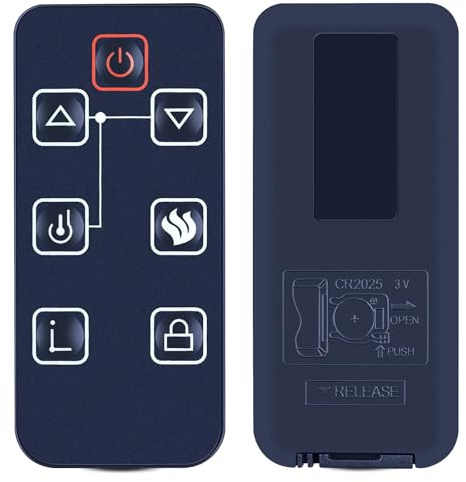 TCNOUMT Replacement Remote Control Suitible for FEBO Flame Electric Fireplace E3001 ZHS-30-B 15IN-23-100 fit for Style selections F15-I-005-071B 0781462