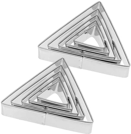 Alipis 10pcs Stainless Steel Triangle Cookie Cutters for Baking, Easy to Use and Clean, Creative Beer Cup Design, Suitable for Home and Shop Kitchen Baking Tools