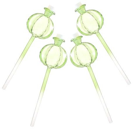 Happyyami 4pièces Lot de Globes Arrosage Automatique Verre Design Cactus pour Plantes Jardin Et Intérieur