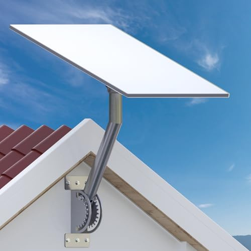 Starlink Wandhalterung Gen 3 Edelstahl mit Rohradapter Standard V3 Halterung Lang Pivot Wall Mount Kit 180° Neigung + 360° Schwenk Einstellen
