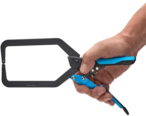 OX Pro Auto Adjust Long Reach C Clamp - 10/254mm, Heavy Duty Steel, Patented Locking Mechanism, TPR Comfort Grip Handle, Perfect for Welding, Wood & Metal Working, OX-P204402