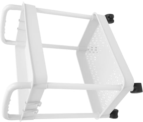 VICASKY Carrello Portaoggetti su Ruote con Rotazione Mobiletto Versatile per Cucina Bagno Lavanderia Scaffale Stretto Salvaspazio con Struttura Robusta
