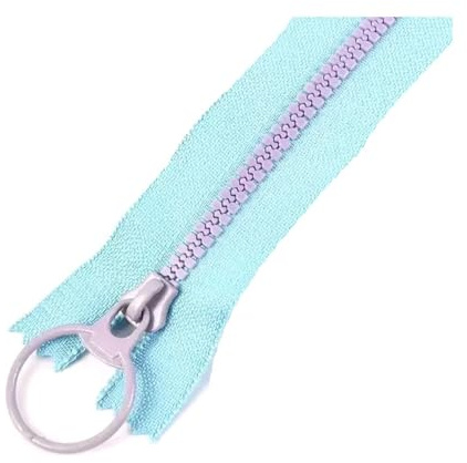 2Pcs 3# 15-40cm Closed Resin Zipper with Loop Slider Bag Wallet Decorative Zipper Sewing Accessories,30cm