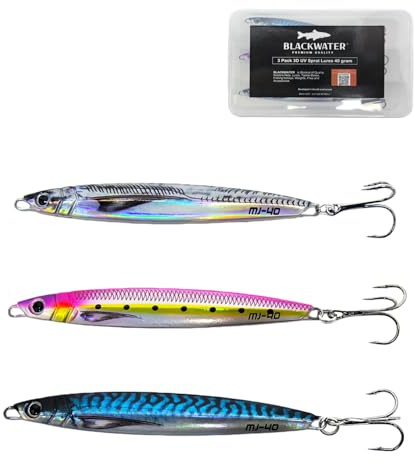 Super Sprat Sea Fishing Lure UV Jig Trout 3D Mackerel Bass Trout Minnow 40g