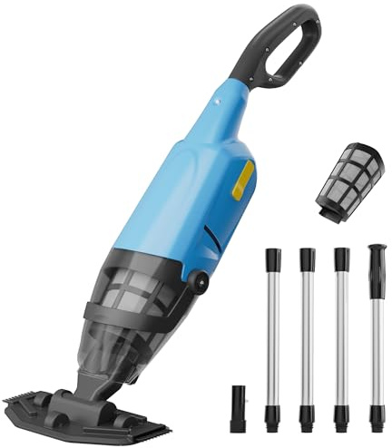 Poolsauger Akku, Kabelloser Poolreiniger Handgerät mit 90 Min Laufzeit, 4088 L/h Starke Saugkraft & Schneller Schmutzentfernung, Pool Bodensauger für Aufstellpool, Einbaupool, Whirlpool & Spa