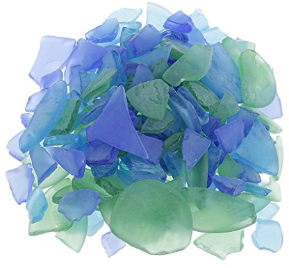 P Prettyia 500g Bruchmosaik Glas Farbenmix Bruchstücke Mosaik Steine Fliesenbruch Basteln Mosaik bunt - gemischt, 1-4cm