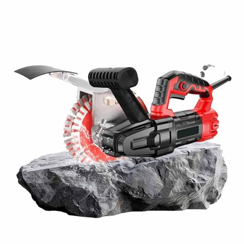 Macchina Per Scanalature Per Taglio Calcestruzzo Con Pompa Dell'acqua E Tubo Dell'acqua Per La Rimozione Della Polvere, Scanalatura Ad Angolo Morto Di 90°, Larghezza Di Taglio: 35*40 Mm ,Black
