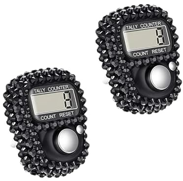 2 contatori elettronici per conteggio delle dita, comodo contatore digitale portatile, mini contatore per conteggio oggetti da golf, contatori di giri, contatori di tracce e campi