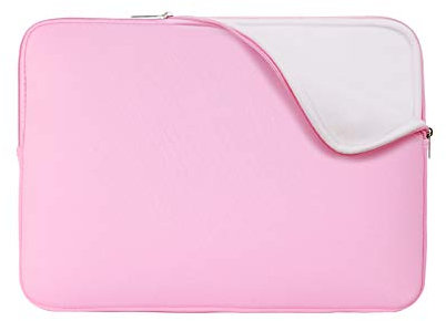 RAINYEAR Funda para Portátil de 15,6 Pulgadas Forro Suave y Esponjoso Funda con Cremallera Bolsa Acolchada Compatible con Chromebook Notebook Computer Ultrabook de 15,6 Pulgadas, Rosa