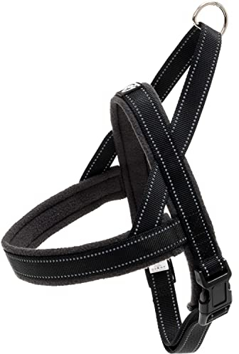 Happilax Norwegergeschirr für große Hunde, reflektierend, verstellbar, gepolstert, 74-96 cm