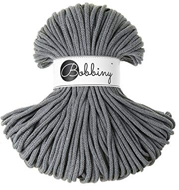 Bobbiny Oeko-Tex Kordel 5mm x 100 Meter für Makramee und Basteln in Steel
