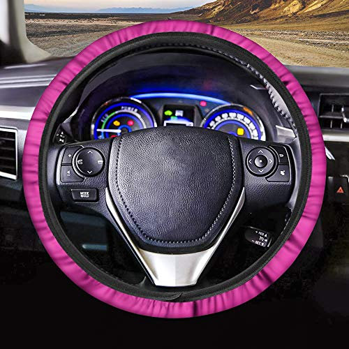 Amzbeauty Auto-Lenkradbezug, Allwetter-Zubehör, für Damen und Herren, universell, individuell, 15 Zoll, rutschfest, dehnbar Universal Pink LXB-Z84-01-HBC19010Z84