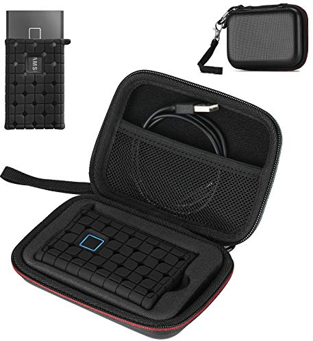 ProCase Custodia per Samsung T7 / T7 Touch SSD Esterno Portatile da 500GB 1TB 2TB, Unità a Stato Solido Esterna Hard Disk Borsa con Copertina in Silicone per Il Trasporto -Nero