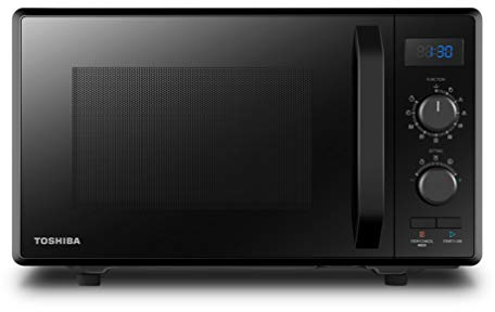 Toshiba MW2-AG23PF(BK) Mikrowelle / 3-in-1 Mikrowelle mit Grill & Kombi-Funktion /Freistehend / 23L / 900W / 1000W Grill/energiesparender ECO-Funktion/Drehteller mit Positionsspeicher/Schwarz