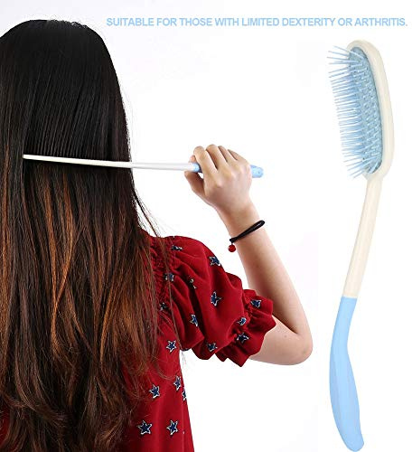 Lange Kammreichweite, hochwertige Kunststoff-Langlebige Haarbürste mit langem Griff, anwendbar auf unbequeme Aktivitäten der oberen Extremitäten für ältere(Long handle brush)