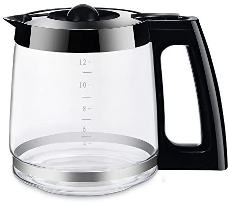 12-Cup Replacement Coffee Carafe Pot only Compatible with Hamilton Coffee Maker, Machine, Brewer Models 49980A, 49980Z, 49983, 49618, 46300, 46310, 49976, 49966, 49350 | Black