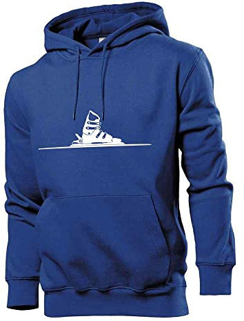 Generisch Skibindung Männer Hoodie Sweatshirt Royalblau M
