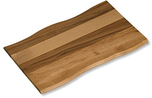 Kesper Schneidebrett, Buchenholz, Braun, 45x27x1,5 cm, BIOFA-Öl, schräge Kante, 85117