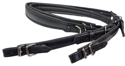 Akkordeongurte Leder 60-120 Bass Schwarz