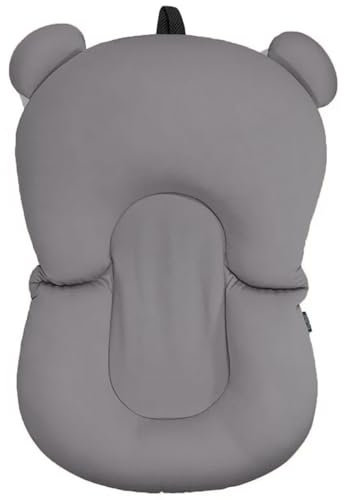 COO11 Newborn Baby Bath Cushion - 48CM Soft Anti-Slip Bath Pillow with Head and Body Support, Adjustable Safety Straps, Quick-Dry Material - Comfortable Infant Bathtub Seat for 0–12 Months (Black)