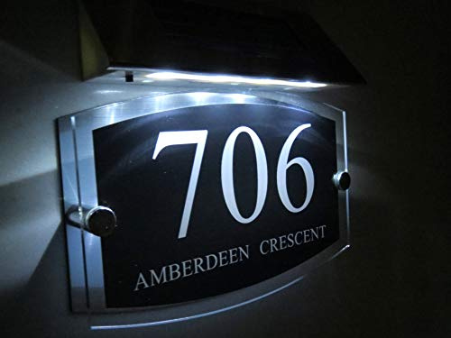 Moderno Numero civico Luce solare 1-9999 personalizzabile