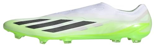 Adidas X Crazyfast.1 - Tacos de fútbol sin cordones, Cloud White/Core Black/Lucid Lemon, 44.5 EU