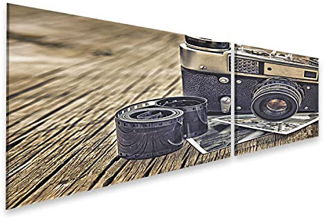 islandburner Imagen sobre lienzo cámara antigua vintage primer plano cámara de fotos de madera fondo imágenes murales póster IUXG-2K