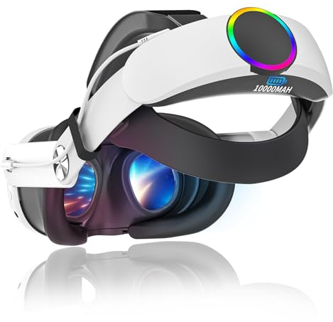 EVARY Elite Strap kompatibel mit Meta/Quest 3, 10000mAh Akku VR Zubehör Spielzeit von 3-5 Stunden, Schnell Aufladbare Verstellbarer Kopfband, Verbesserte Komfortunterstützung und Gaming-Eintauchen.
