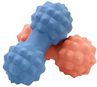 Beaupretty Silikon Massageball Doppel Kugel Muskelmassageball Faszienroller Für Yoga Pilates Fußmassage Fitness Training Tiefenwirksames Muskelentspannungsgerät Blau