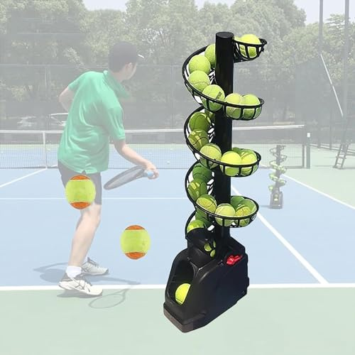 Machine de lancement de balles de tennis, lanceur de balles de tennis avec fréquence de service réglable et rotation automatique d'intensité, peut contenir environ 30 balles, exercice agile pour un en