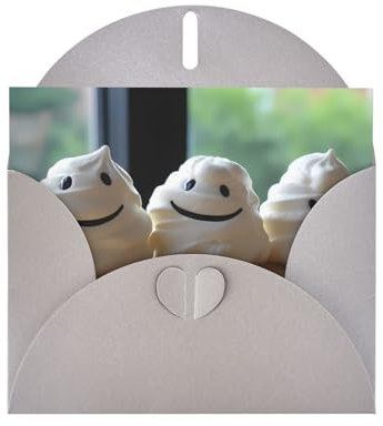 Biglietto d'auguri grigio di alta qualità in carta perlata, 10,2 x 15,2 cm, adatto per biglietti di compleanno, inviti per feste, motivo impasto