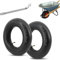 Hojalis Chambre a Air, 2 PièCes Chambre a Air Brouette, Chambre a Air 4.80 4.00-8, Pneu de Chambre à Air avec Pied à Biche de Qualité Supérieure pour Tondeuses à Gazon et Autoportées, Tracteurs