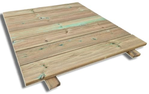 SUNWOOD Passerella Modulare in Legno di Pino, 106x100 cm, Impregnata in Autoclave, per Spiaggia e Stabilimenti Balneari