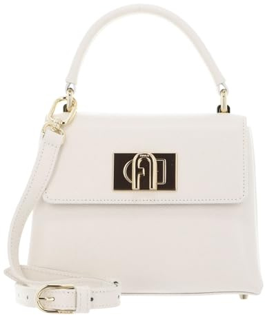 Furla Leder Handtasche Abendtasche 1927 Mini Top Handle Bag Panna creme