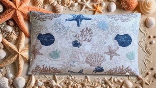 Natura - Kräuterkissen 50 x 34 cm mit 10 Kräutern für ruhigen Schlaf | 3D antiallergen Silikonfaser-Polyester-Füllung | 100% Baumwollbezug | Seemann | Geschenkidee