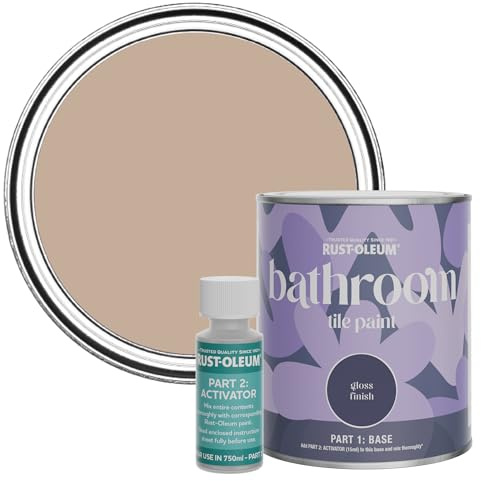 Rust-Oleum Water-Resistant Bathroom Tile Paint in Gloss Finish - Smitten 750ml