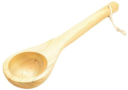 Colcolo Saunazubehör aus, Saunaraumdekoration, Geschenk, tragbares Gerät, Dampfsauna-Werkzeug zum Duschen, für Erwachsene, Hotel-Baden, Schöpfkelle 36cm