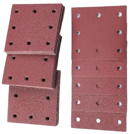 Sortierte Sandpapier, Sandpapier, 120 Stück, 10 Stück, 4,3 x 4,5 Zoll Polish Pads für Metall, konkrete Bodenplatte, Kabinett, Industrial Craft Projekt Boat Model Making