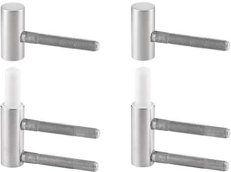 ck-türbeschläge Türbänder 2 Stück – Türscharniere/Einbohrband & Aufschraubband aus Stahl vernickelt – Made in Italy - für Innentüren, wartungsfrei & einfache Montage