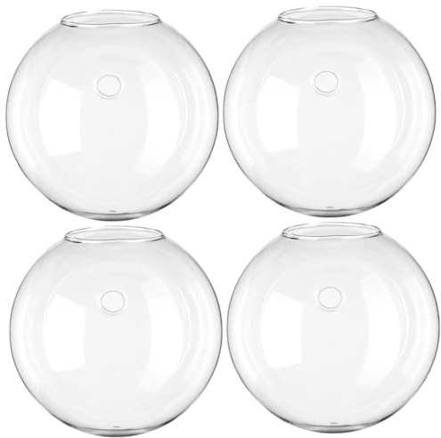 SUPVOX 4 Piezas Macetas de Transparentes Semiesféricas Jarrones Hidropónicos de Pared para Propagación Diseño para Interiores para Oficina y Salón Fácil Instalación y Monitoreo
