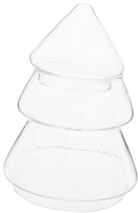 Warmhm Glasdose Weihnachtsbaumform Mit Luftdichtem Deckel Transparentes Keksaufbewahrungsglas Für Festliche Snackbox Stilvolle Weihnachtsdeko Und Partygeschenk